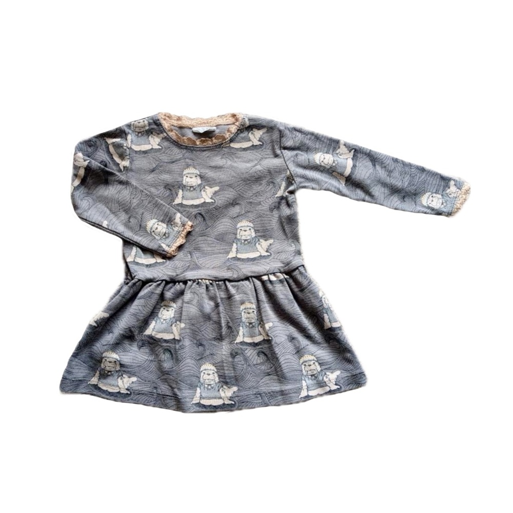 En Phant walrus dress 12 months 100% cotton 100% bonkers